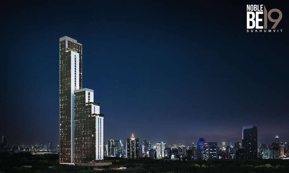 T21步行 5 分钟！48 层的超高公寓，在曼谷的中心 ASOK眺望夜景